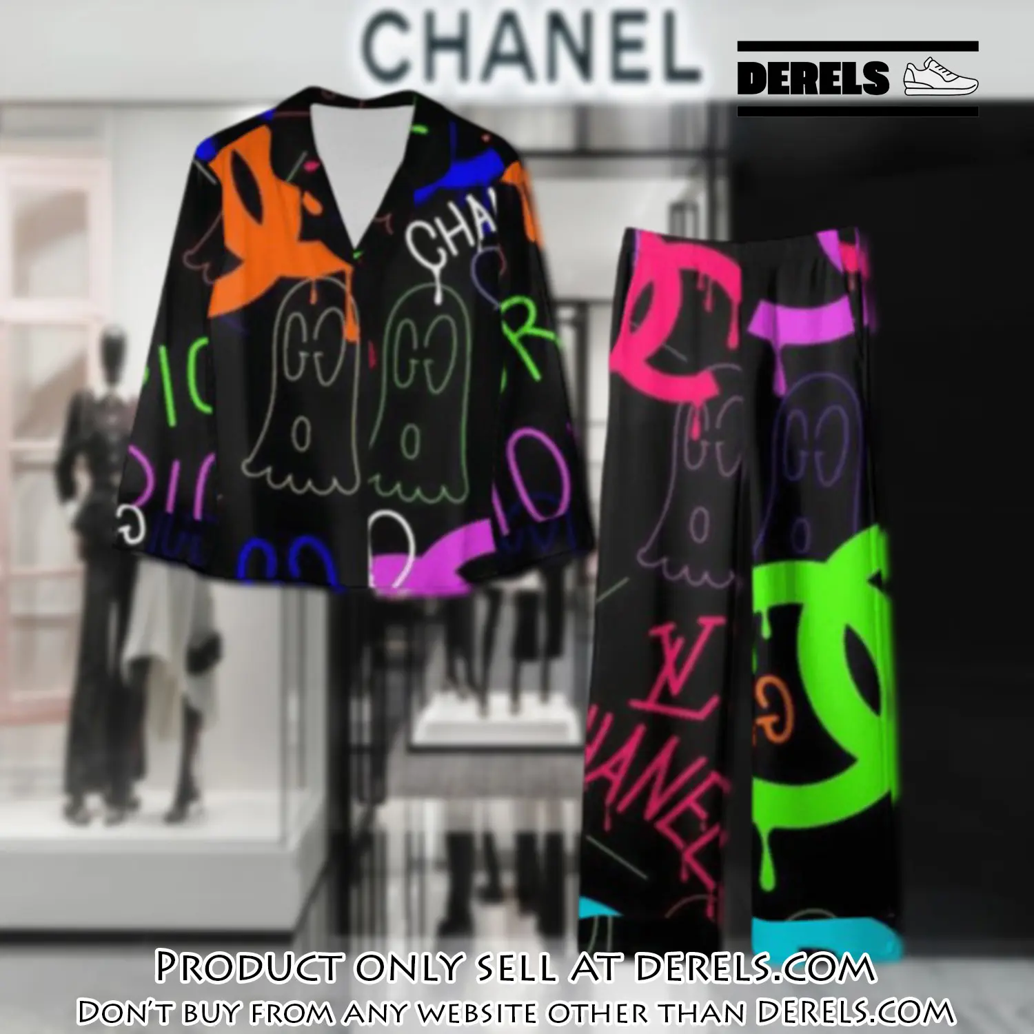 Trending luxury chanel satin pajama set pjs1043 dr3447048